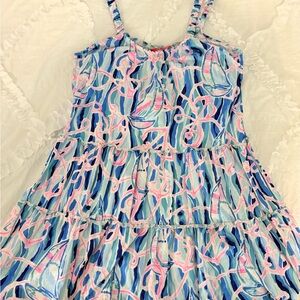 Lilly Pulitzer Blue and Pink Patterned Dress